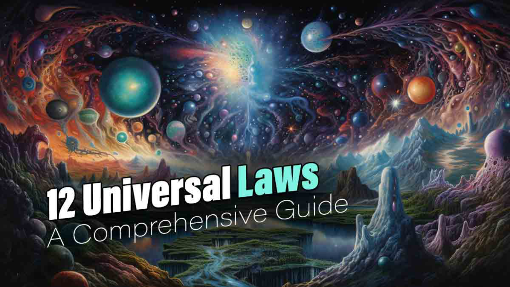 Cosmic illustration of the 12 Universal Laws